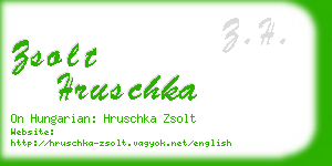 zsolt hruschka business card